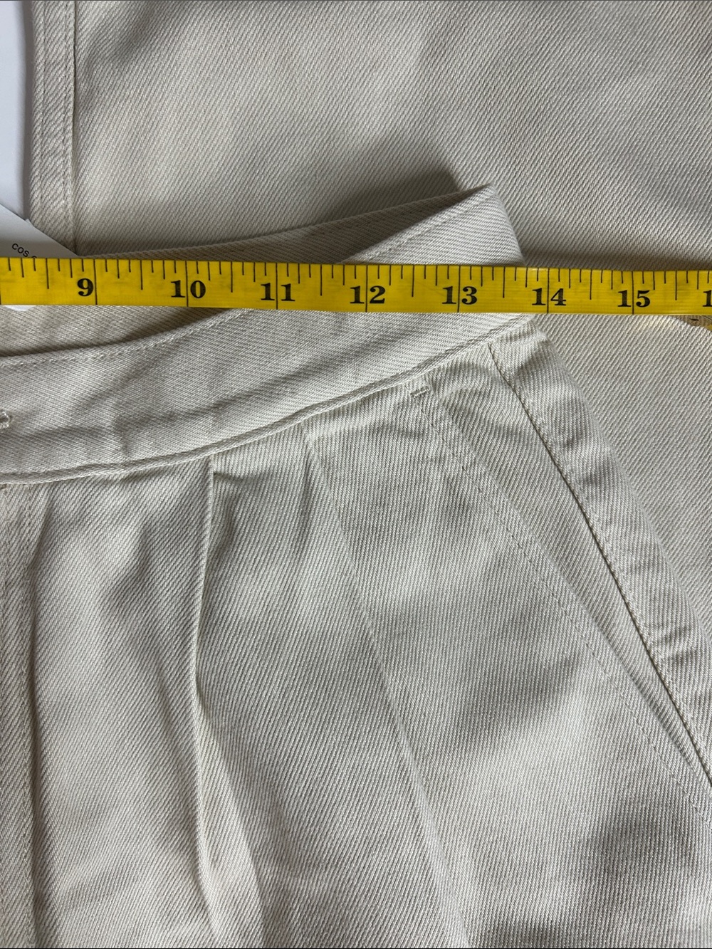 NWT (size 6) COS PLEATED WIDE-LEG DENIM PANTS - Picture 5 of 10